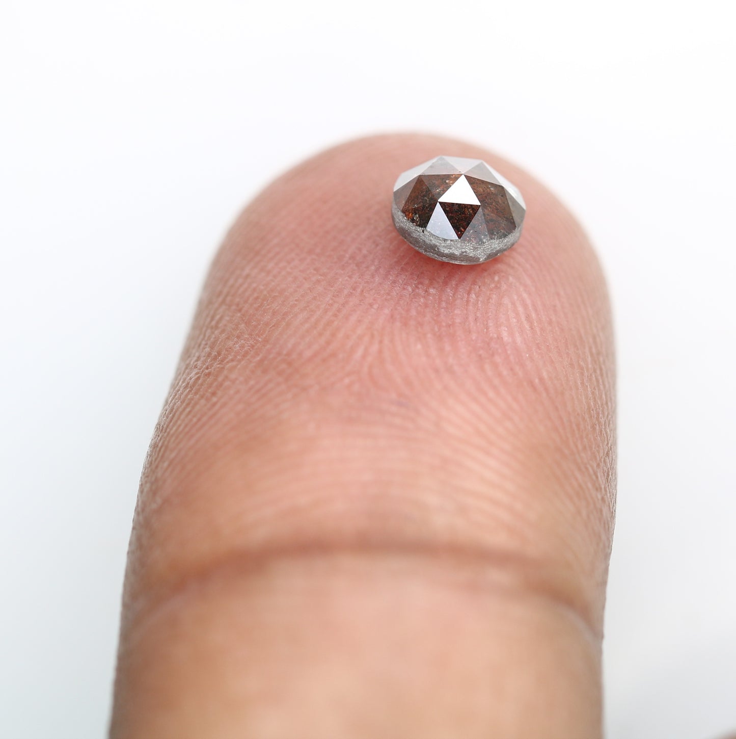 0.71 CT Natural Brown Round Rose Cut 5.00 MM Loose Diamond For Proposal Ring - JayKrishna Diamond