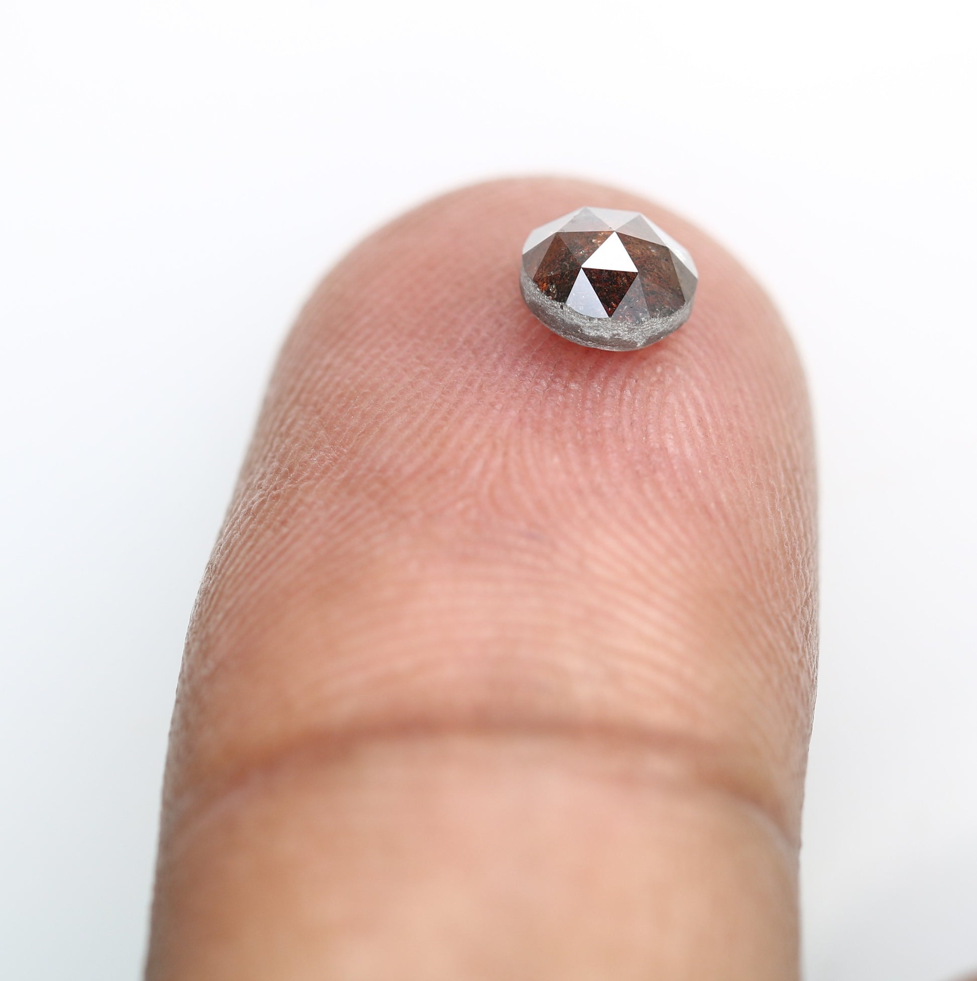 0.71 CT Natural Brown Round Rose Cut 5.00 MM Loose Diamond For Proposal Ring - JayKrishna Diamond