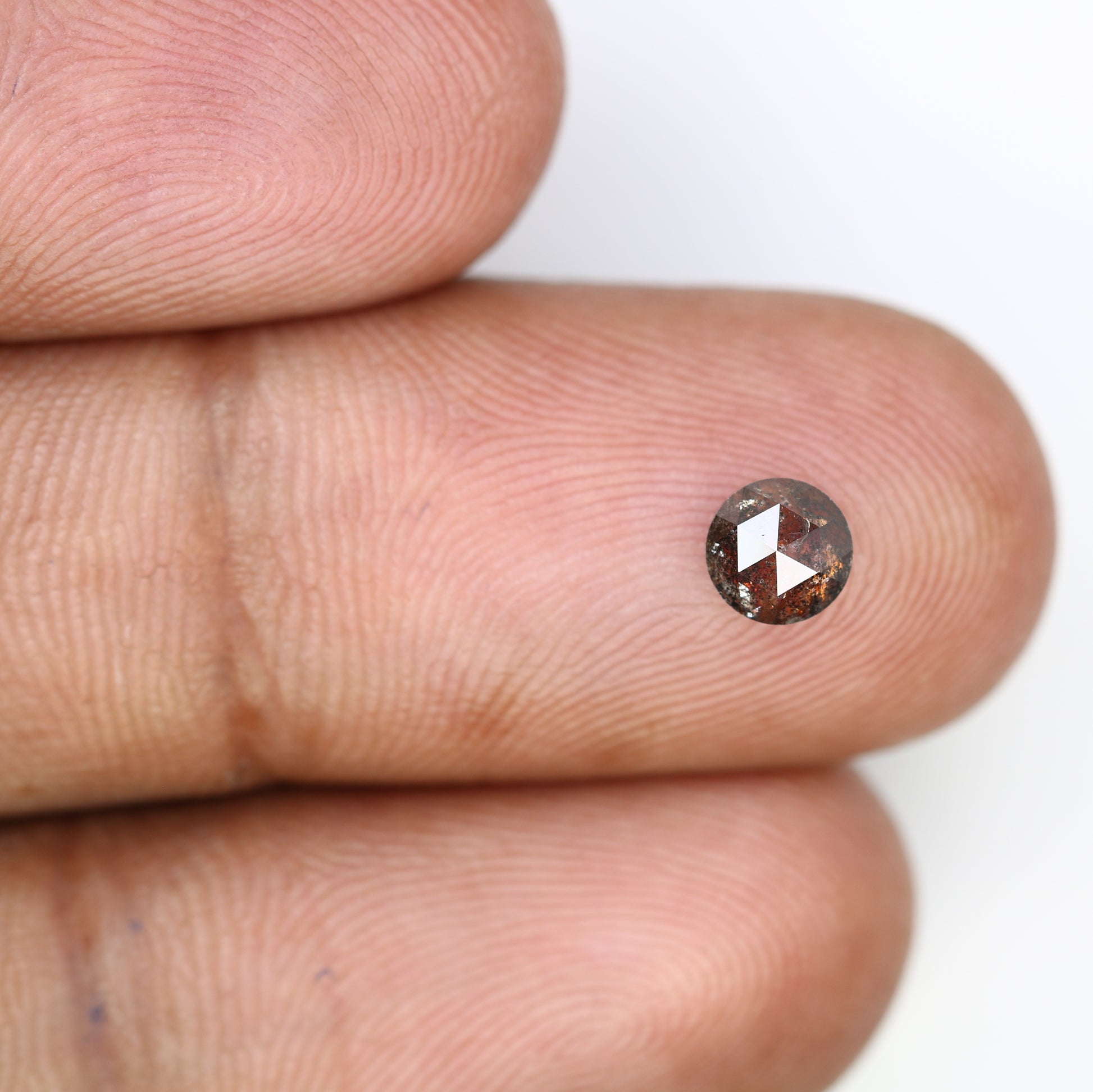 0.71 CT Natural Brown Round Rose Cut 5.00 MM Loose Diamond For Proposal Ring - JayKrishna Diamond