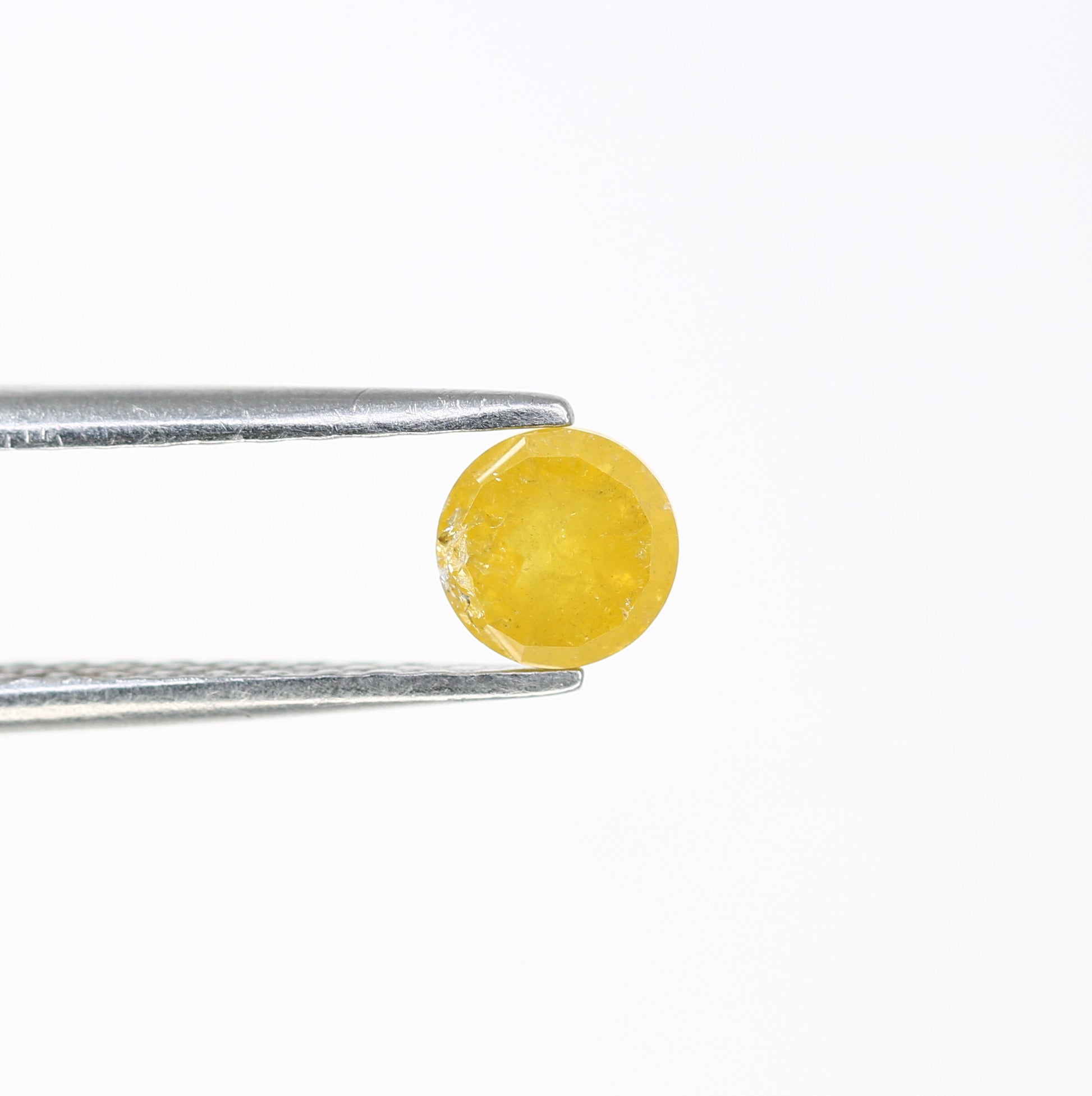 0.64 CT Polished Round Rose Cut Natural Yellow Diamond for Designer Ring - Stunning Gemstone for Custom Jewelry Creations - JayKrishna Diamond