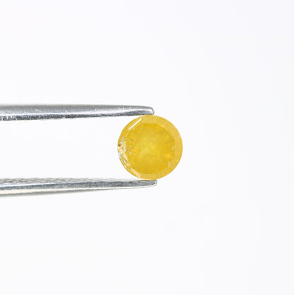 0.64 CT Polished Round Rose Cut Natural Yellow Diamond for Designer Ring - Stunning Gemstone for Custom Jewelry Creations - JayKrishna Diamond