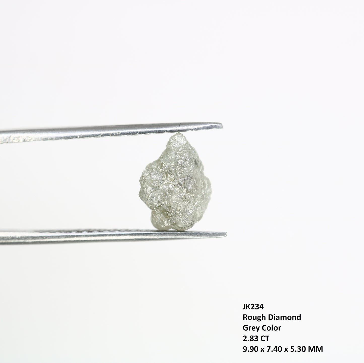 2.83 Carat Grey Color Natural Loose Unpolished Rough Diamond For Wedding Ring - JayKrishna Diamond