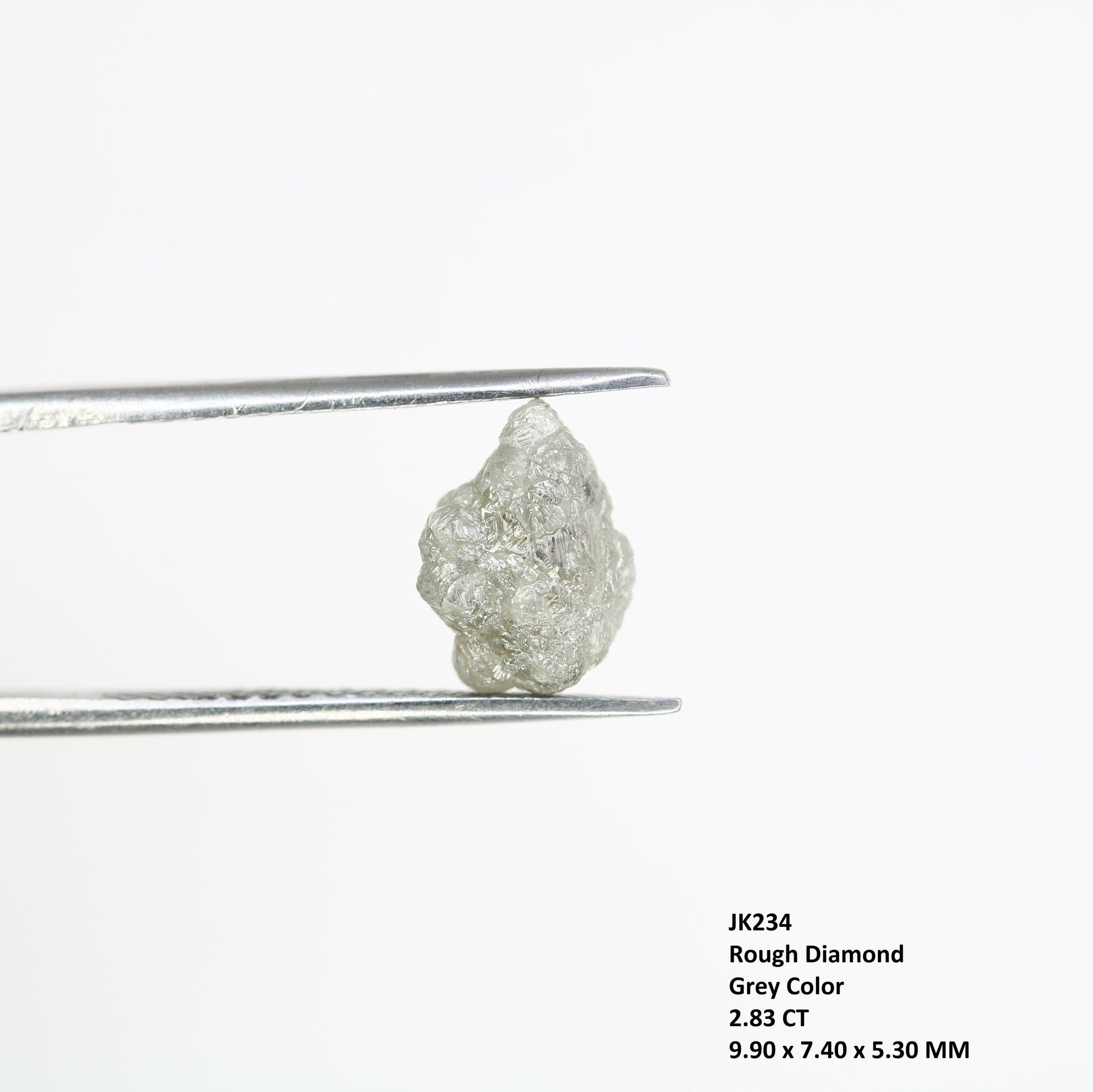 2.83 Carat Grey Color Natural Loose Unpolished Rough Diamond For Wedding Ring - JayKrishna Diamond