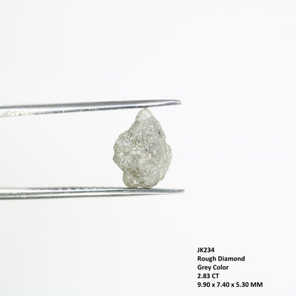 2.83 Carat Grey Color Natural Loose Unpolished Rough Diamond For Wedding Ring - JayKrishna Diamond