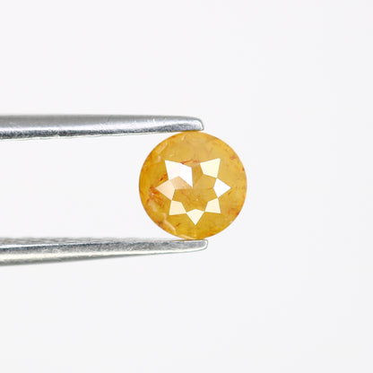 0.58 CT Polished Round Rose Cut Natural Yellow Diamond – Stunning Loose Gem for Custom Designer Rings - JayKrishna Diamond