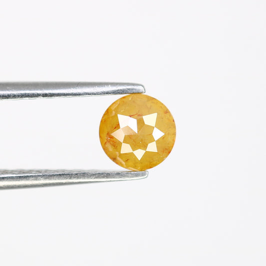 0.58 CT Polished Round Rose Cut Natural Yellow Diamond – Stunning Loose Gem for Custom Designer Rings - JayKrishna Diamond