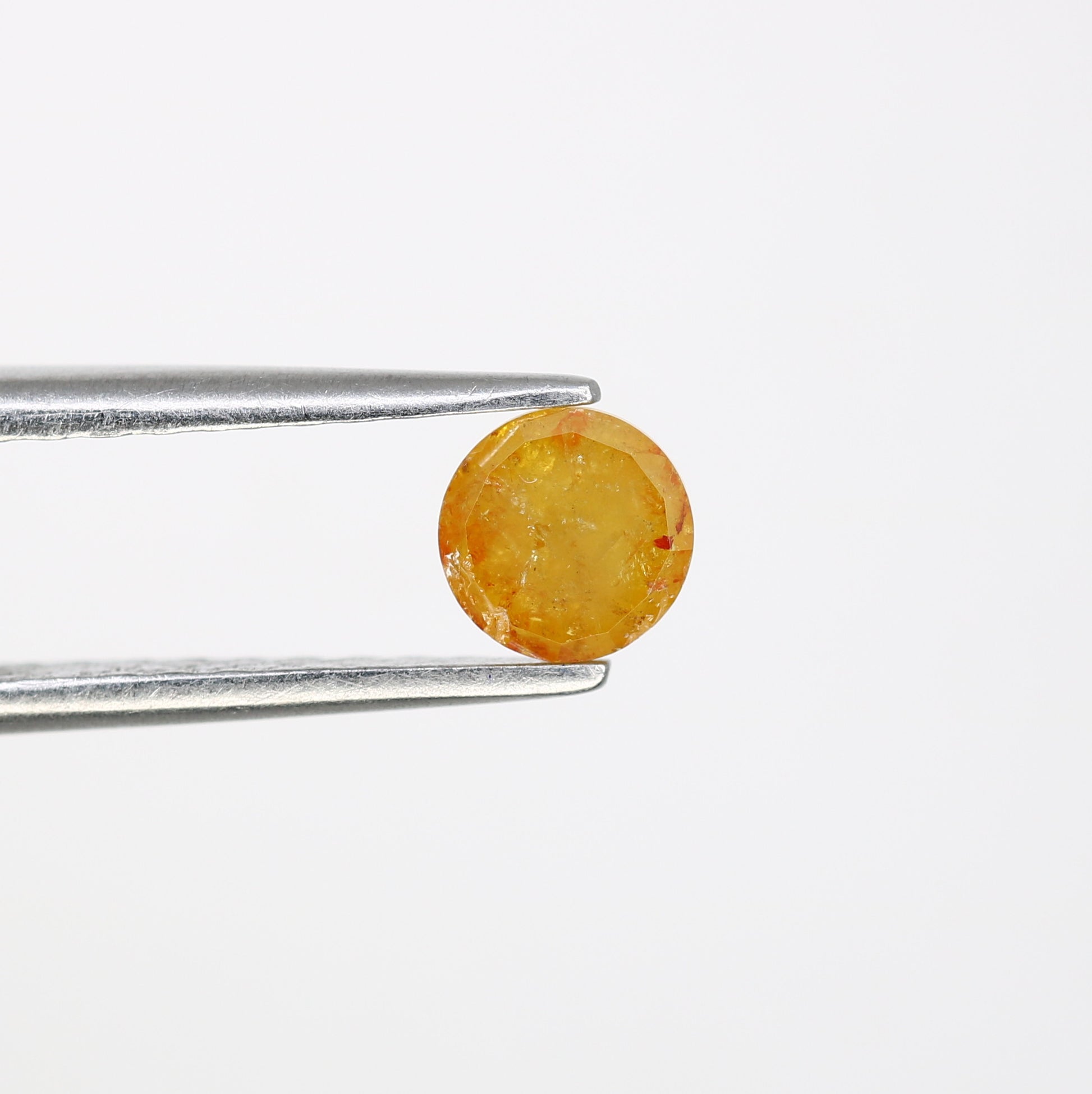 0.58 CT Polished Round Rose Cut Natural Yellow Diamond – Stunning Loose Gem for Custom Designer Rings - JayKrishna Diamond
