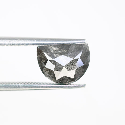 1.73 Carat Half Moon Shape Natural Salt And Pepper Diamond For Wedding Ring - JayKrishna Diamond