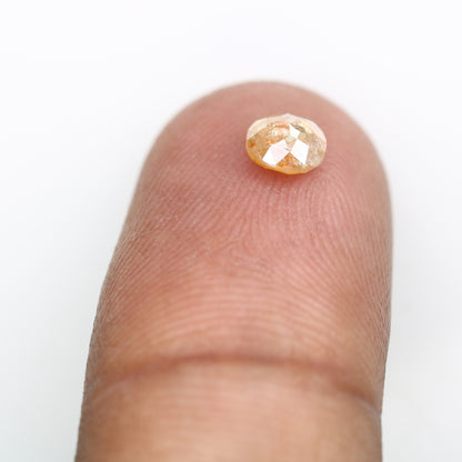 0.57 CT Fancy Peach Round Brilliant Cut Diamond – Exquisite Loose Gem for Elegant Wedding Rings - JayKrishna Diamond