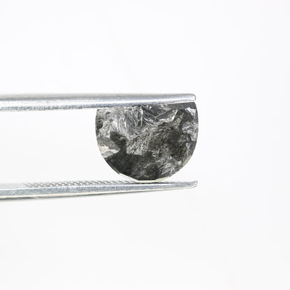 1.73 Carat Half Moon Shape Natural Salt And Pepper Diamond For Wedding Ring - JayKrishna Diamond