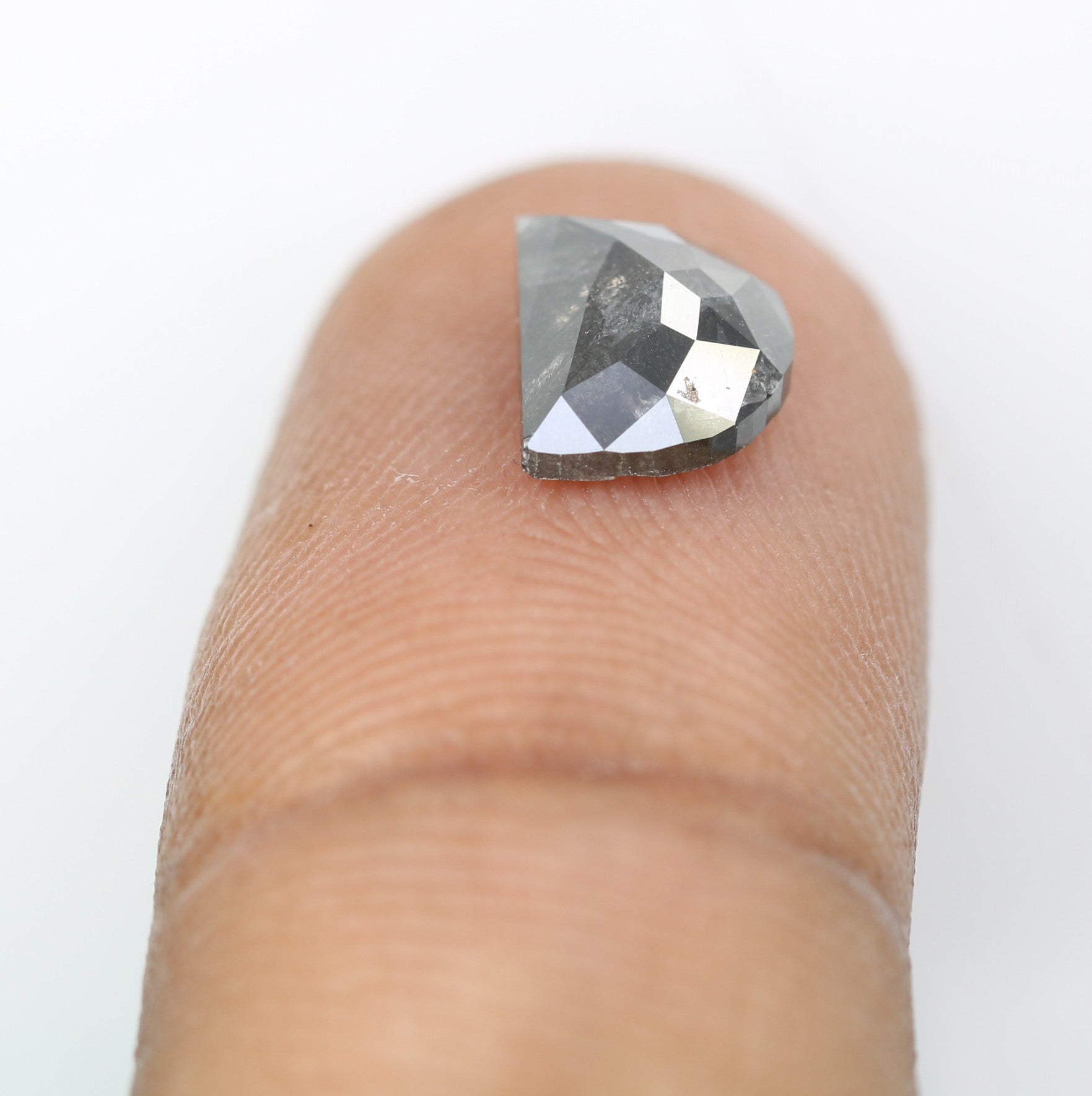 1.73 Carat Half Moon Shape Natural Salt And Pepper Diamond For Wedding Ring - JayKrishna Diamond