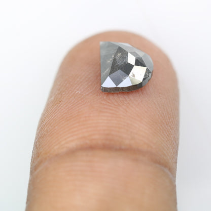 1.73 Carat Half Moon Shape Natural Salt And Pepper Diamond For Wedding Ring - JayKrishna Diamond