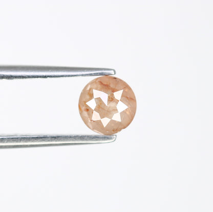 0.53 CT Unique Peach Round Rose Cut 4.70 MM Natural Diamond For Statement Ring - JayKrishna Diamond