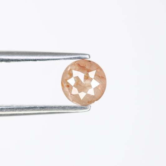 0.53 CT Unique Peach Round Rose Cut 4.70 MM Natural Diamond For Statement Ring - JayKrishna Diamond