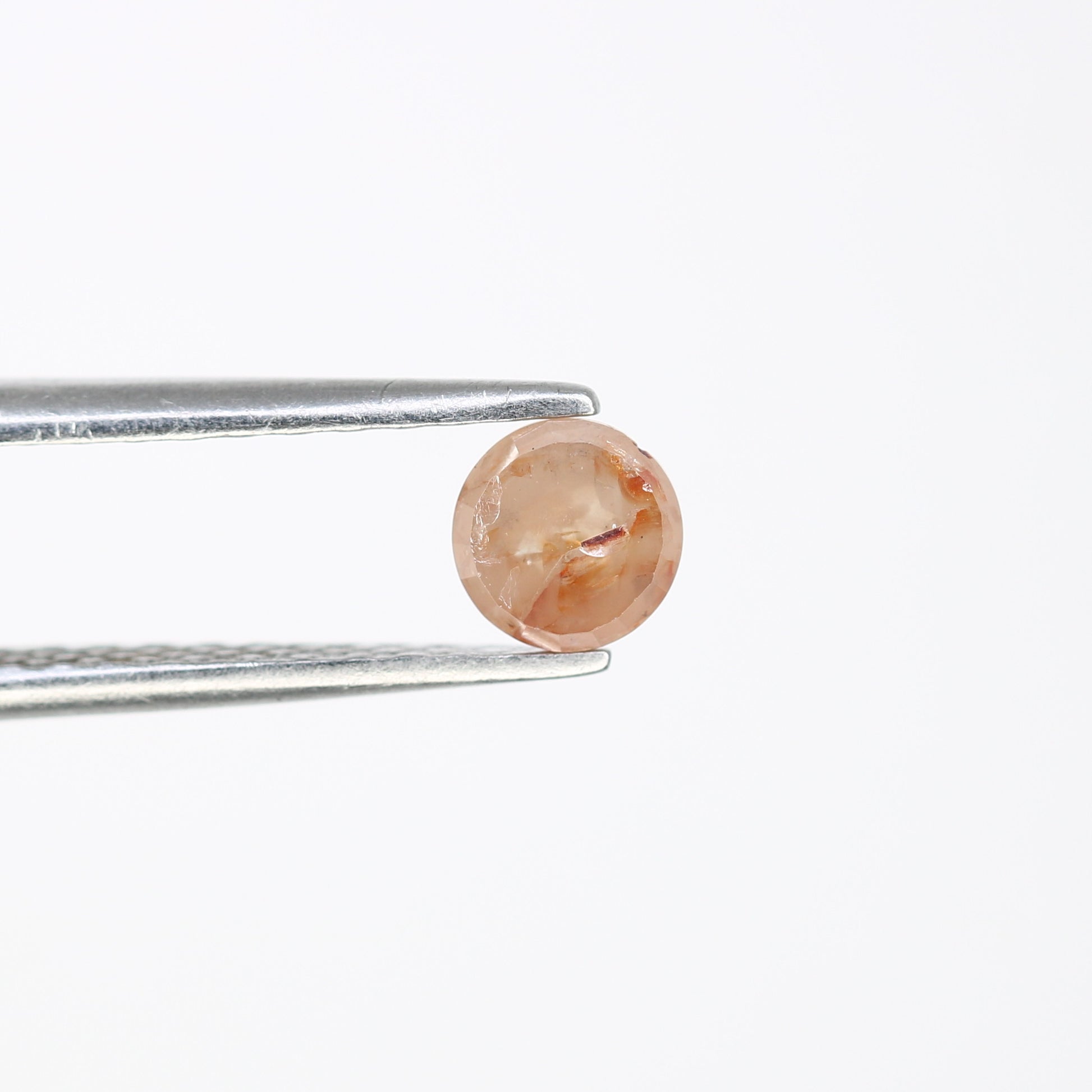 0.53 CT Unique Peach Round Rose Cut 4.70 MM Natural Diamond For Statement Ring - JayKrishna Diamond