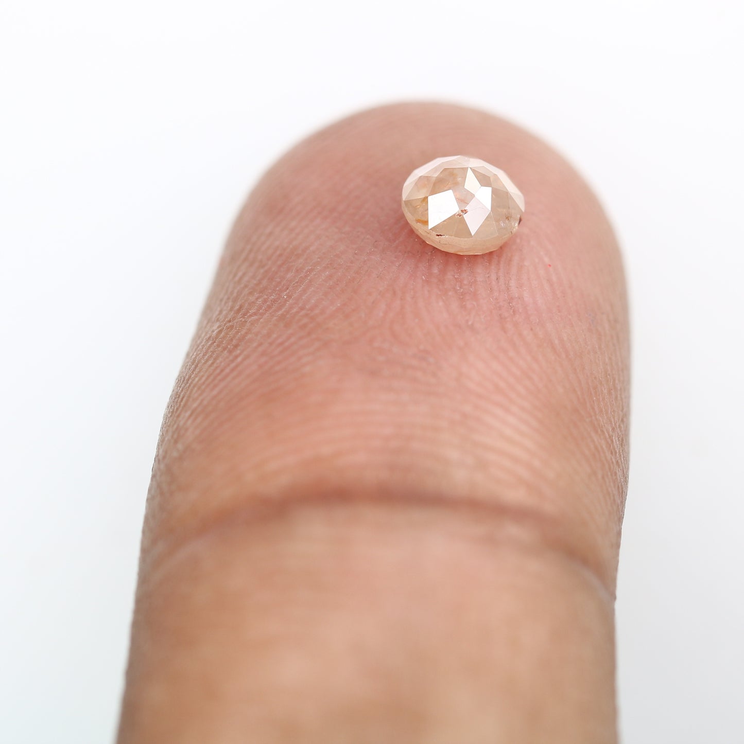 0.53 CT Unique Peach Round Rose Cut 4.70 MM Natural Diamond For Statement Ring - JayKrishna Diamond