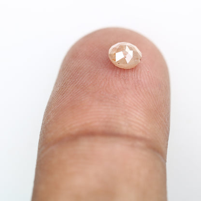 0.53 CT Unique Peach Round Rose Cut 4.70 MM Natural Diamond For Statement Ring - JayKrishna Diamond