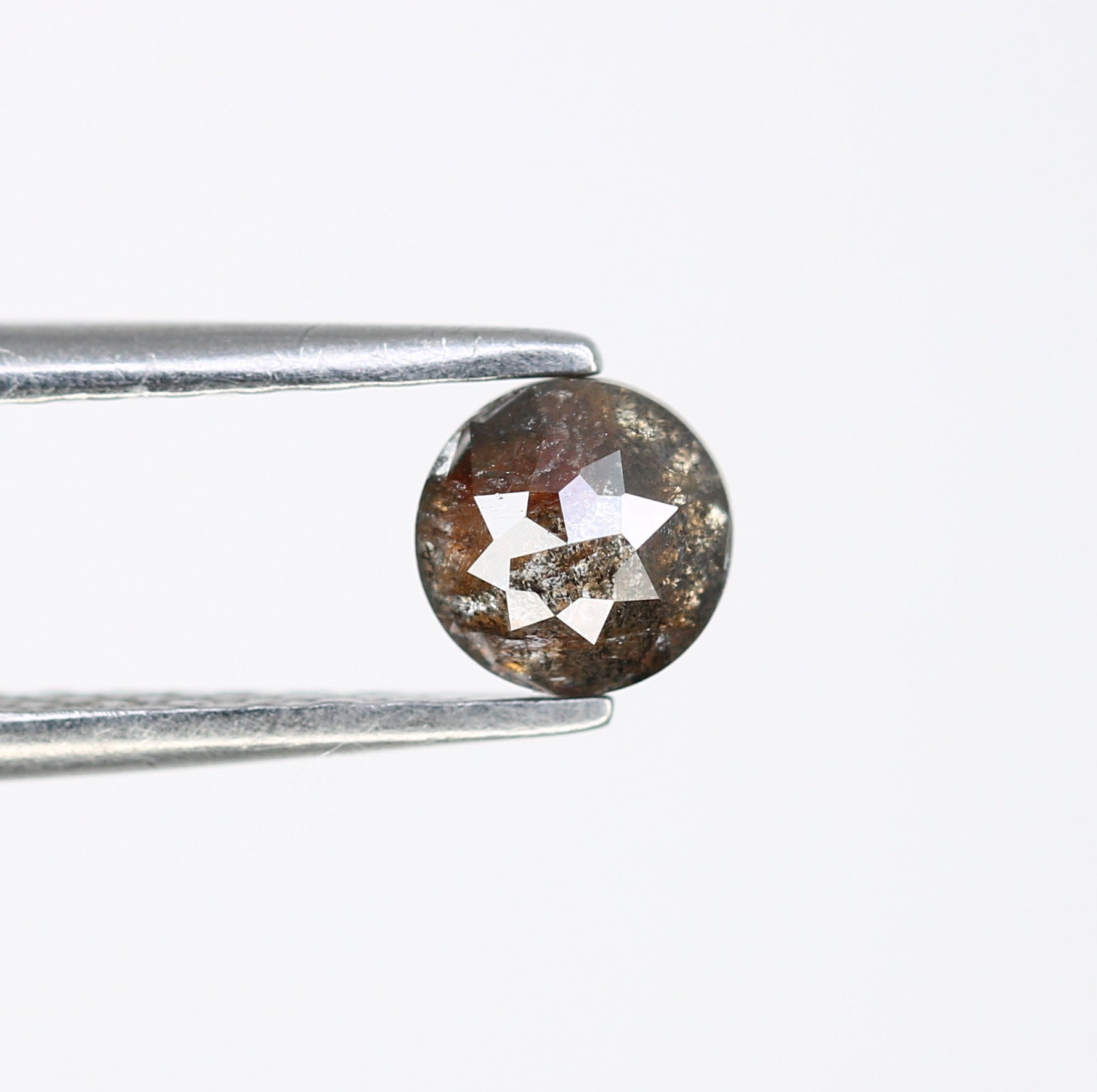 0.52 CT 4.60 MM Natural Brown Round Rose Cut Loose Diamond For Galaxy Ring - JayKrishna Diamond