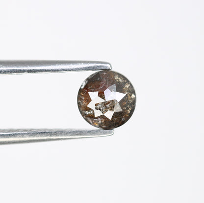 0.52 CT 4.60 MM Natural Brown Round Rose Cut Loose Diamond For Galaxy Ring - JayKrishna Diamond