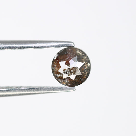 0.52 CT 4.60 MM Natural Brown Round Rose Cut Loose Diamond For Galaxy Ring - JayKrishna Diamond