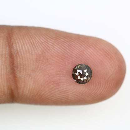 0.52 CT 4.60 MM Natural Brown Round Rose Cut Loose Diamond For Galaxy Ring - JayKrishna Diamond