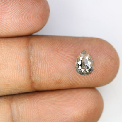 1.18 Carat Natural Loose Pear Shaped Salt And Pepper Diamond For Wedding Ring - JayKrishna Diamond