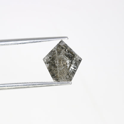1.26 Carat Pentagon Shape Natural Loose Salt And Pepper Diamond For Wedding Ring - JayKrishna Diamond