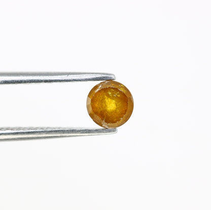 0.50 CT Polished Round Rose Cut Natural Yellow Diamond For Designer Ring - JayKrishna Diamond