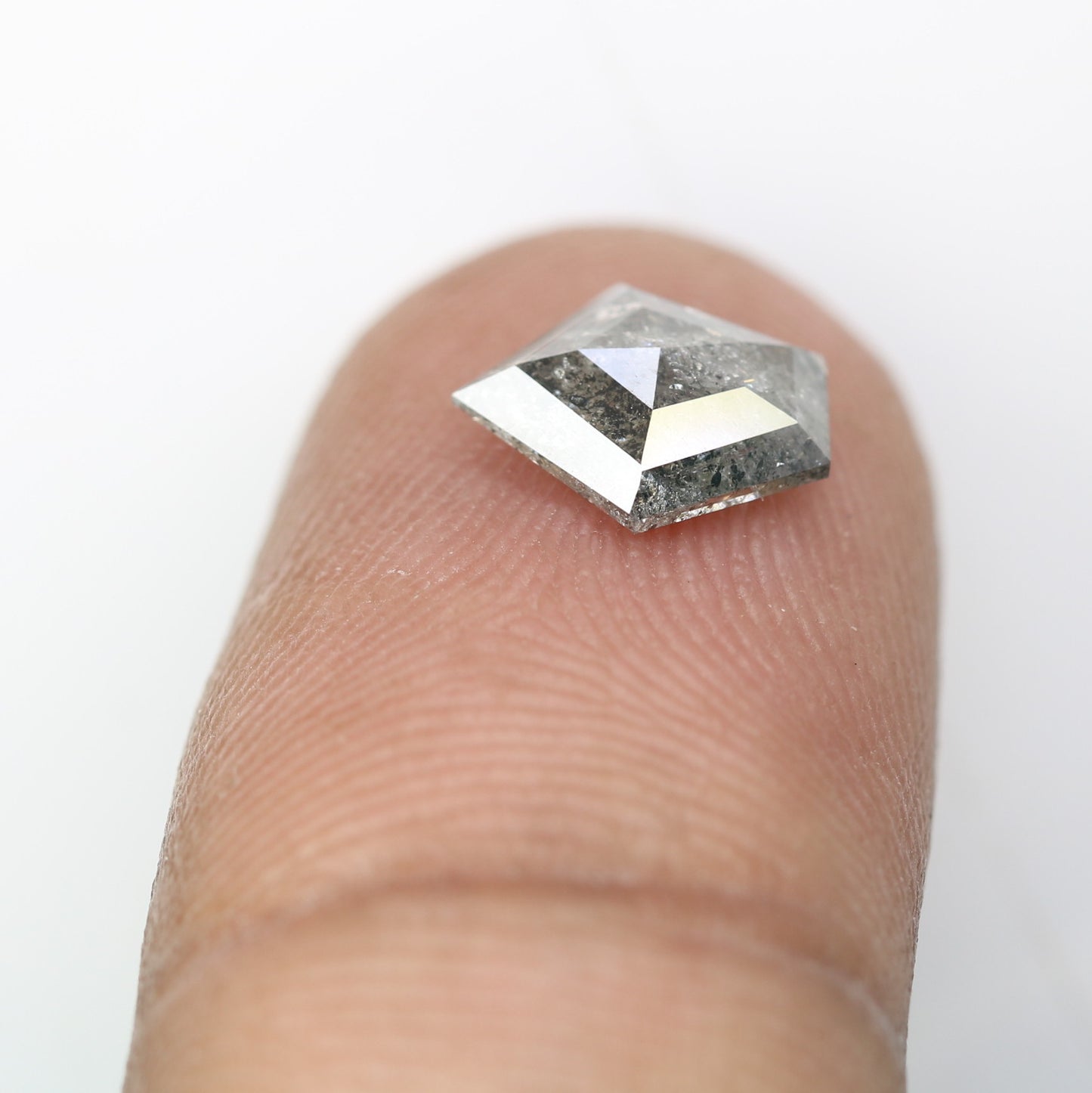 1.26 Carat Pentagon Shape Natural Loose Salt And Pepper Diamond For Wedding Ring - JayKrishna Diamond
