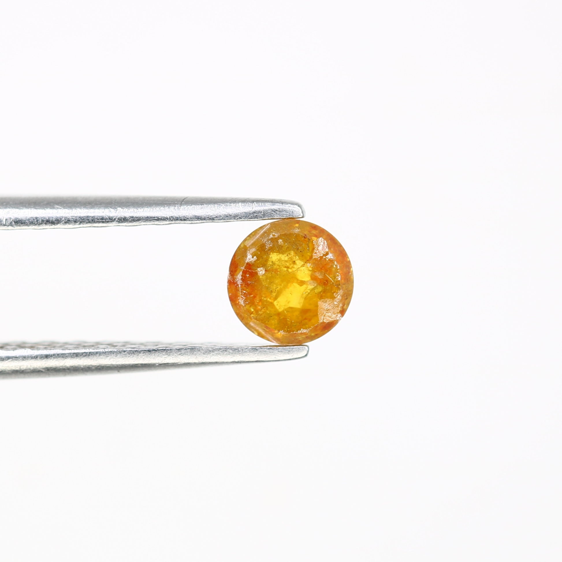0.45 CT Fancy Yellow Polished Round Rose Cut 4.40 MM Diamond for Designer Ring and Custom Fine Jewelry Creation - JayKrishna Diamond