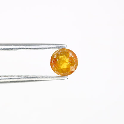 0.45 CT Fancy Yellow Polished Round Rose Cut 4.40 MM Diamond for Designer Ring and Custom Fine Jewelry Creation - JayKrishna Diamond