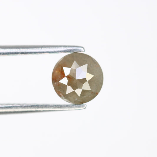 0.67 CT Round Rose Cut Natural Grey Diamond (5.30 MM) for Proposal Ring - Unique Gemstone for Custom Jewelry Designs - JayKrishna Diamond