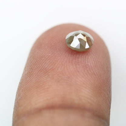 0.67 CT Round Rose Cut Natural Grey Diamond (5.30 MM) for Proposal Ring - Unique Gemstone for Custom Jewelry Designs - JayKrishna Diamond