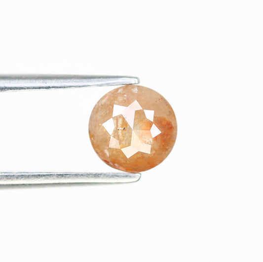 0.67 CT 5.50 x 2.60 MM Round Rose Cut Peach Diamond for Proposal Ring - Unique Gemstone for Custom Jewelry Designs - JayKrishna Diamond