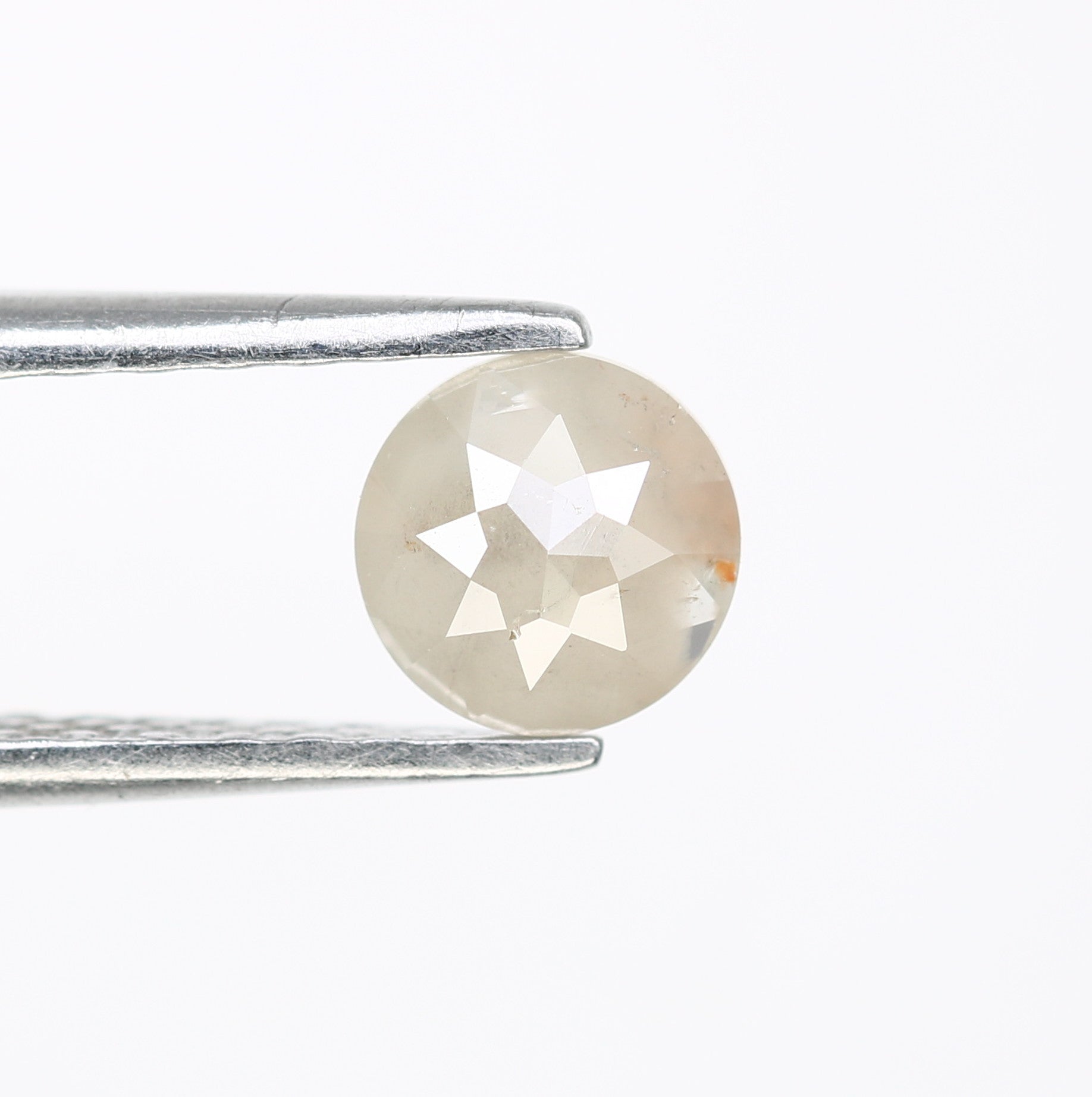 0.55 CT Round Rose Cut 5.40 MM Loose Grey Diamond For Statement Ring - JayKrishna Diamond