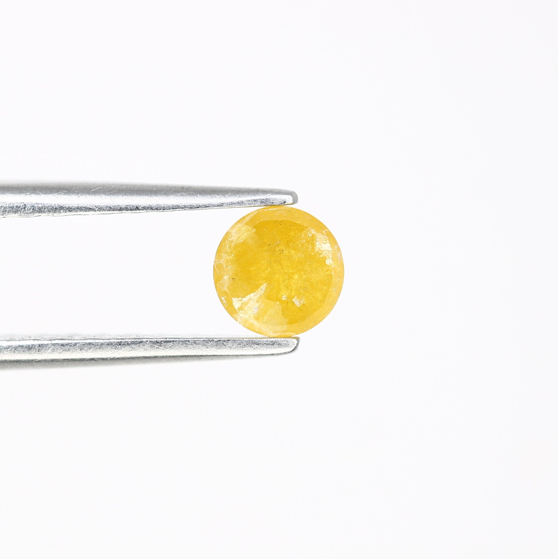 0.46 CT 4.60 MM Round Rose Cut Antique Yellow Loose Diamond | Natural Diamond for Designer Ring - JayKrishna Diamond