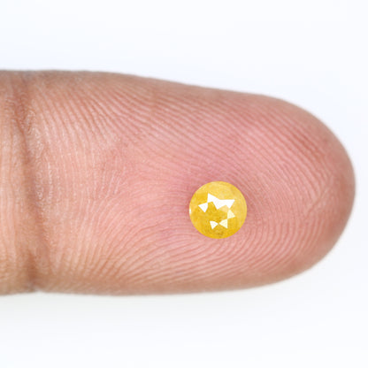 0.46 CT 4.60 MM Round Rose Cut Antique Yellow Loose Diamond | Natural Diamond for Designer Ring - JayKrishna Diamond