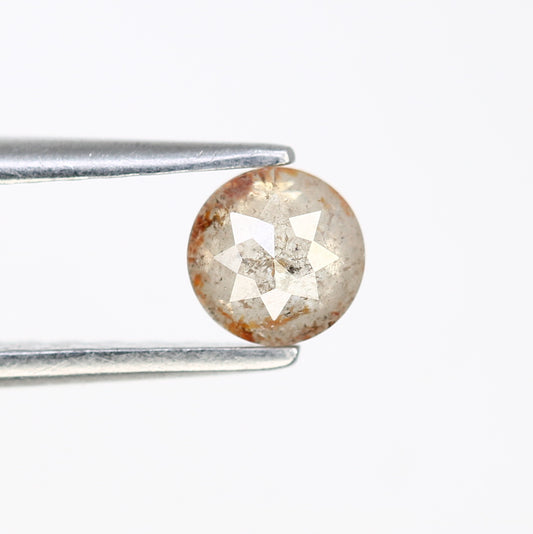0.44 CT 4.60 MM Round Rose Cut Salt and Pepper Diamond for Galaxy Ring and Unique Artisan Jewelry Design - JayKrishna Diamond