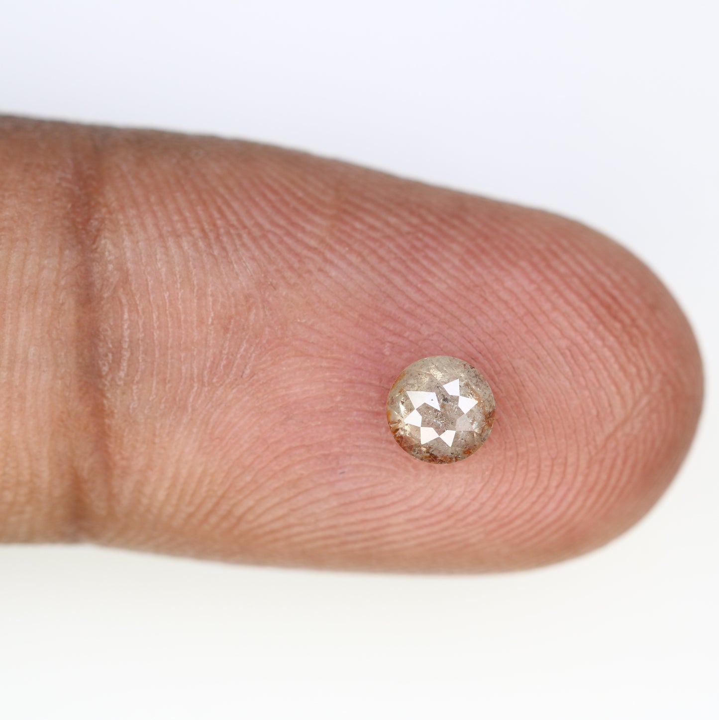 0.44 CT 4.60 MM Round Rose Cut Salt and Pepper Diamond for Galaxy Ring and Unique Artisan Jewelry Design - JayKrishna Diamond