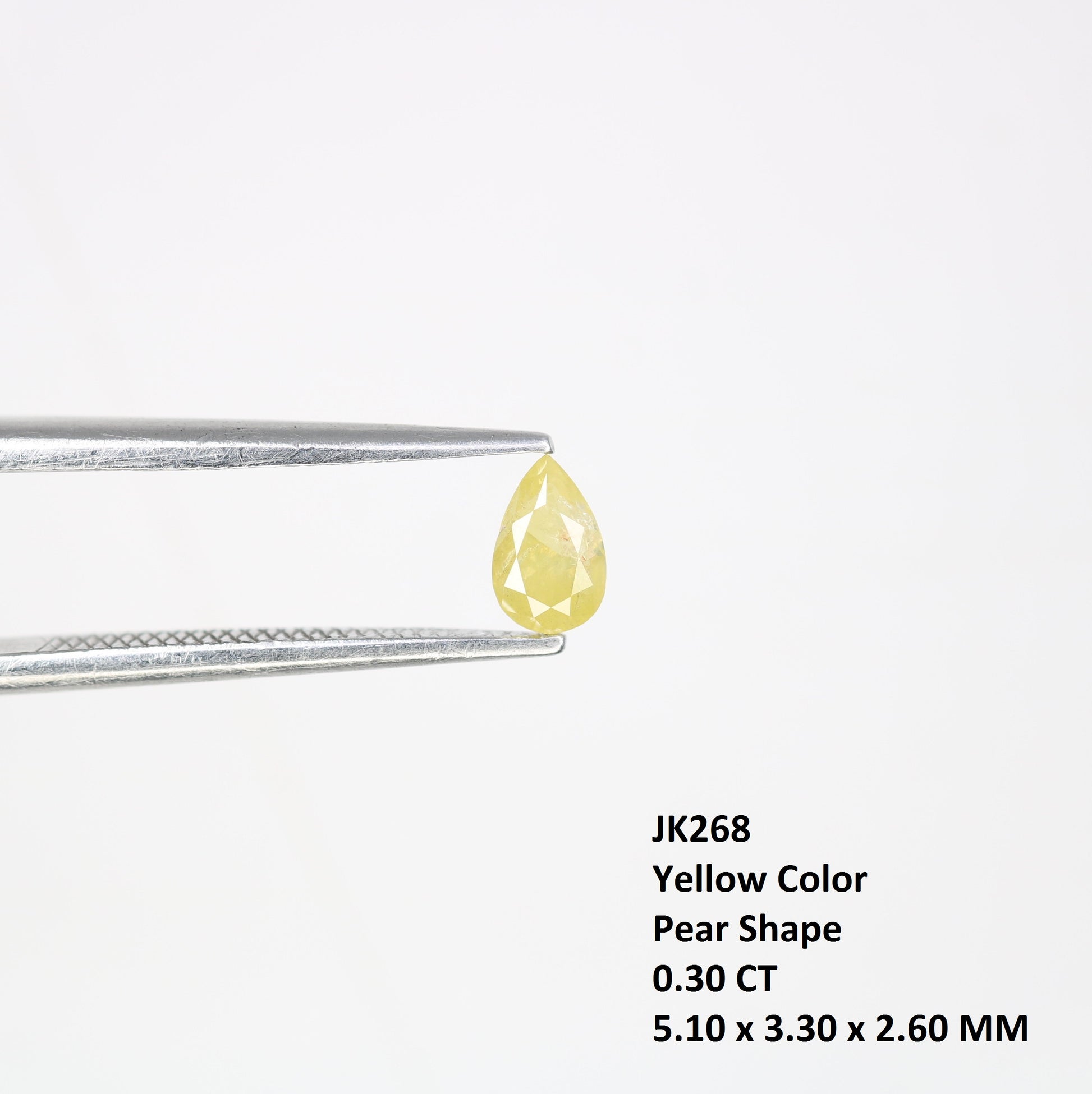 0.30 CT Grey 5.10 MM Pear Shaped Loose Diamond – Perfect for Proposal Rings | Elegant Grey Pear Shape Diamond - JayKrishna Diamond