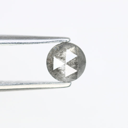 Salt And Pepper Round Rose Cut 0.46 CT 4.50 MM Diamond For Designer Ring - JayKrishna Diamond