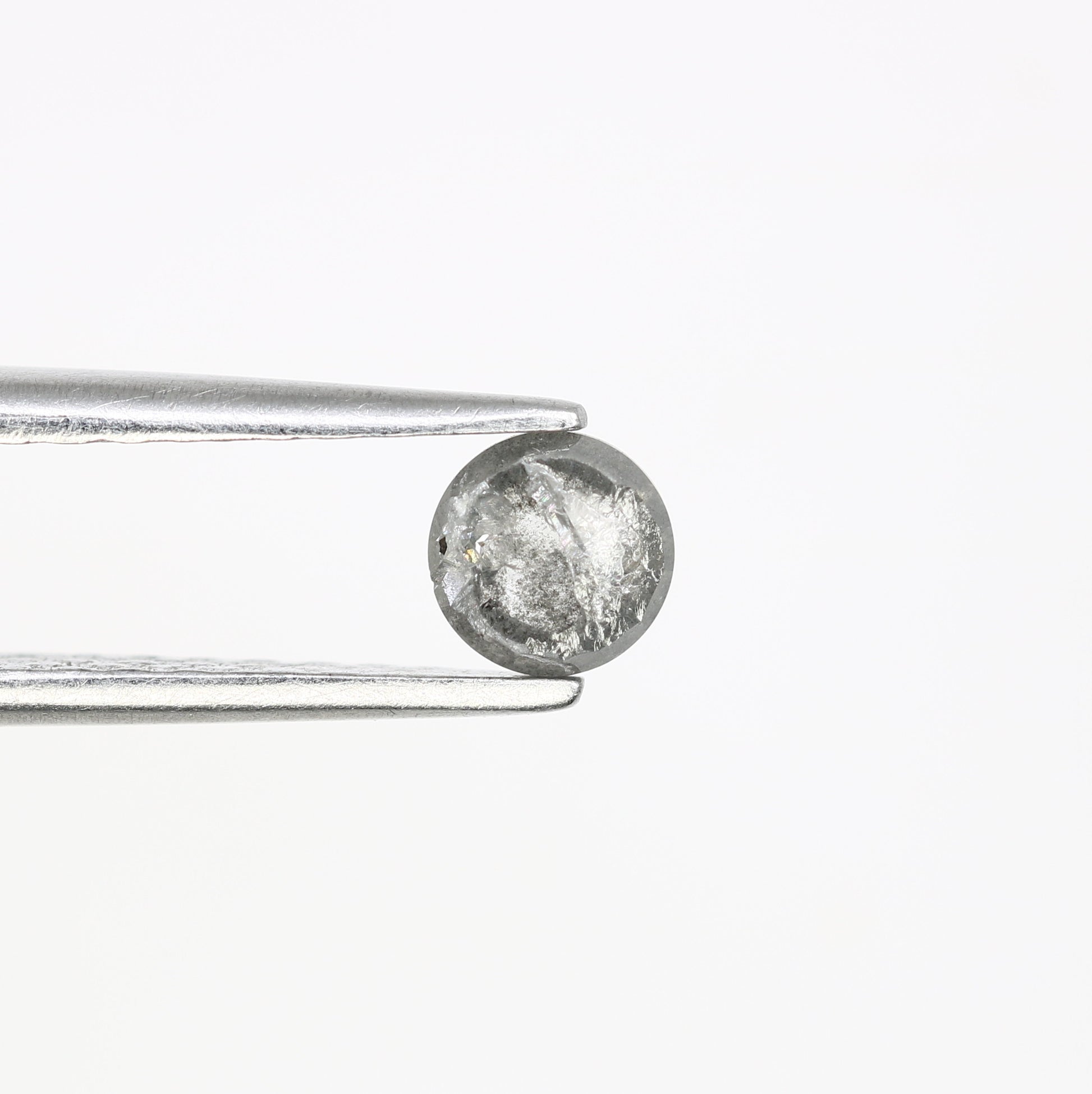Salt And Pepper Round Rose Cut 0.46 CT 4.50 MM Diamond For Designer Ring - JayKrishna Diamond
