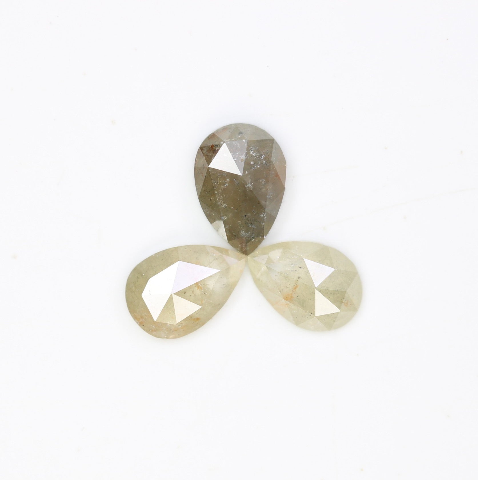 1.15 CT Natural Grey Pear Shaped 6.20 MM Loose Diamond For Statement Ring - JayKrishna Diamond