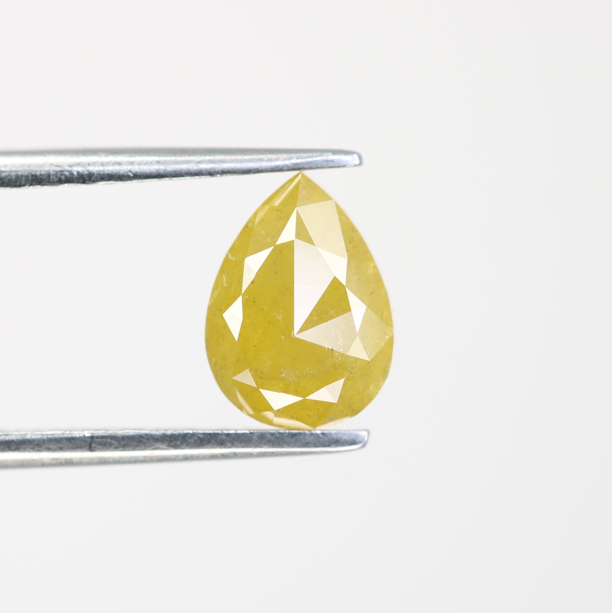 1.34 CT 7.90 MM Yellow Pear Shape Natural Diamond For Engagement Ring - JayKrishna Diamond