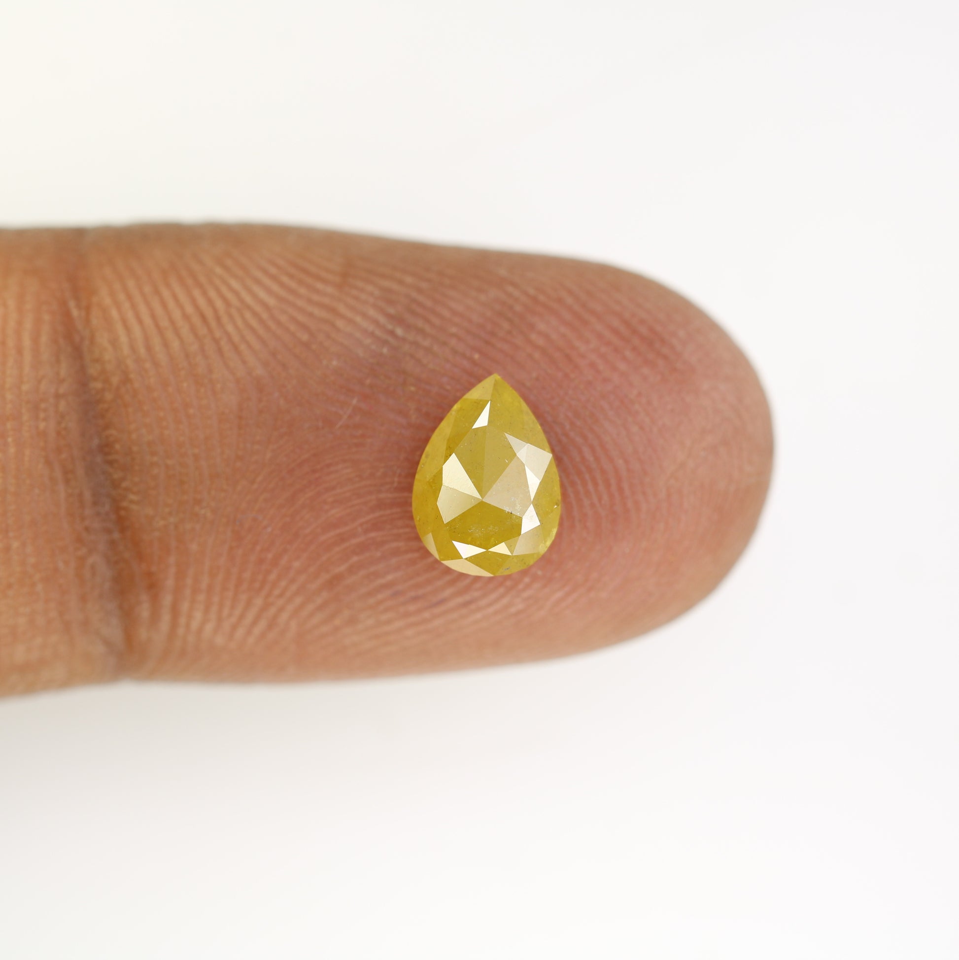 1.34 CT 7.90 MM Yellow Pear Shape Natural Diamond For Engagement Ring - JayKrishna Diamond