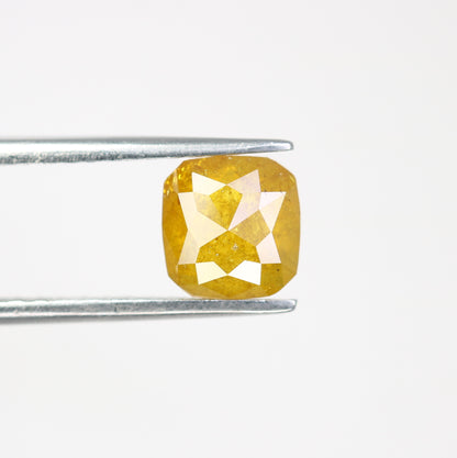 1.54 CT 6.70 MM Cushion Shape Yellow Natural Diamond For Wedding Ring - JayKrishna Diamond