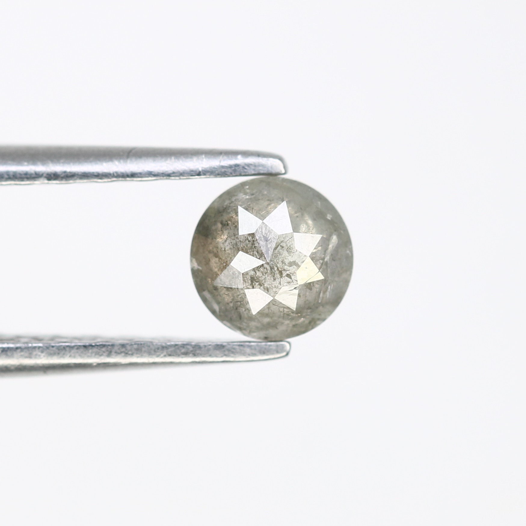 0.40 CT 4.50 x 2.20 MM Round Rose Cut Salt and Pepper Loose Diamond for Custom Proposal Rings, Unique Engagement Jewelry & Ethical Fine Jewelry - JayKrishna Diamond