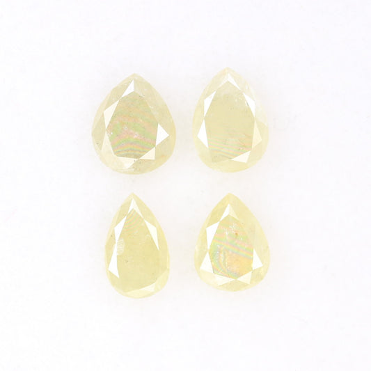 1.02 CT Fancy Light Yellow Pear Shape 5.00 MM Diamond For Statement Ring - JayKrishna Diamond