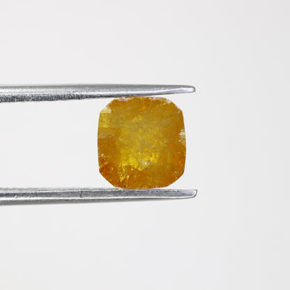 1.54 CT 6.70 MM Cushion Shape Yellow Natural Diamond For Wedding Ring - JayKrishna Diamond