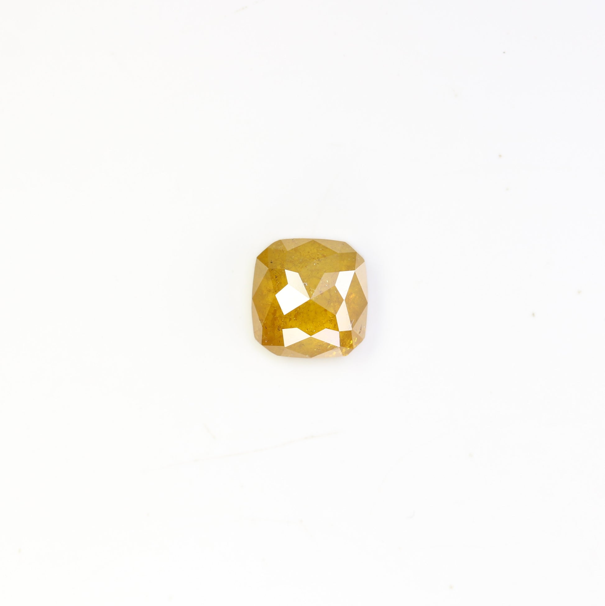 1.54 CT 6.70 MM Cushion Shape Yellow Natural Diamond For Wedding Ring - JayKrishna Diamond